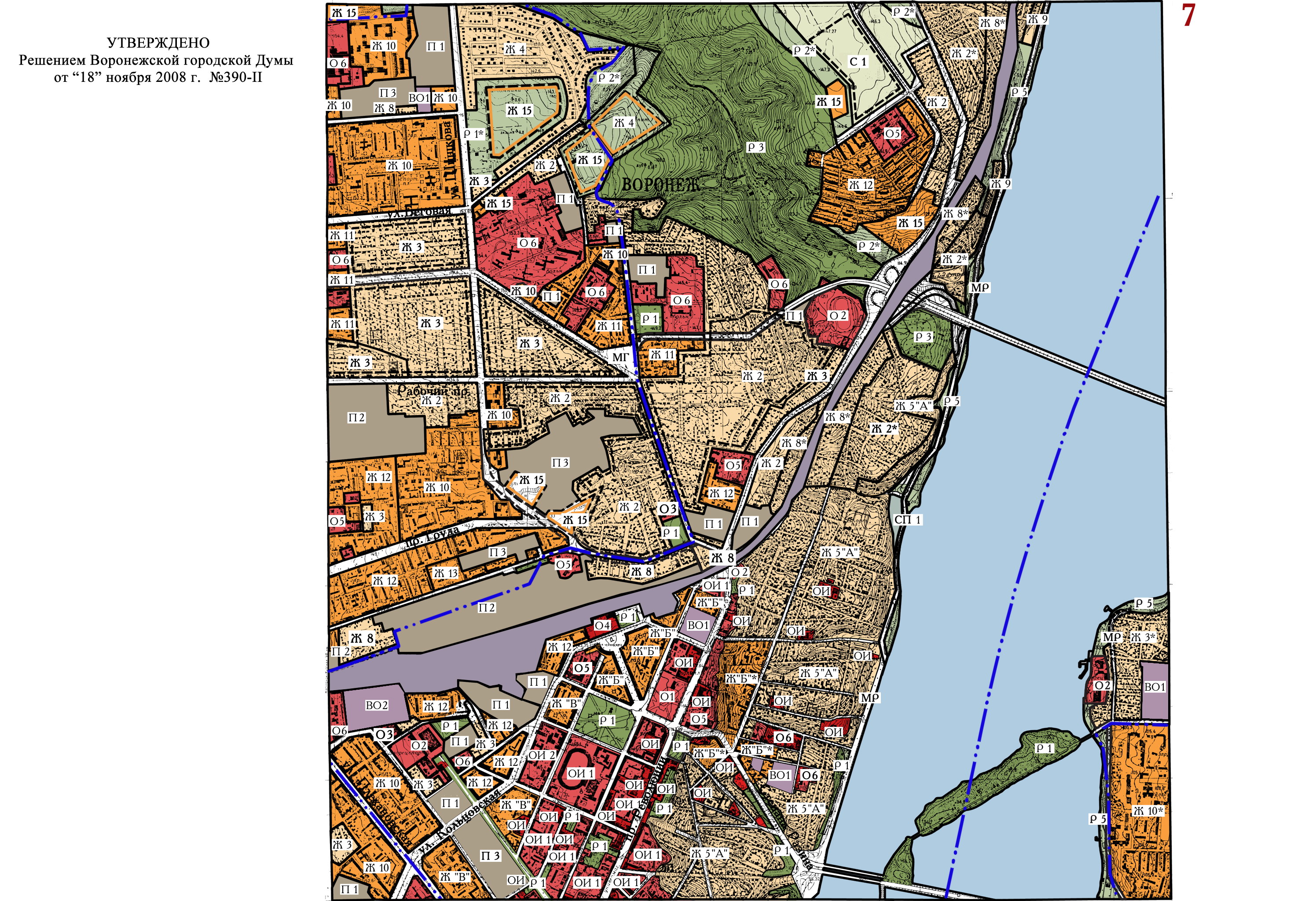 Градостроительная карта воронеж